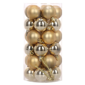 30szt bombki plastikowe szer:4cm champagne