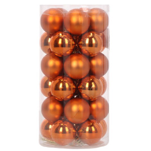 30szt bombki plastikowe szer:4cm copper