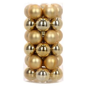 30szt bombki plastikowe szer:4cm gold