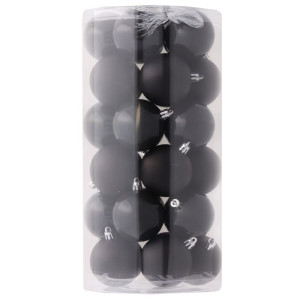 30szt bombki plastikowe szer:6cm black