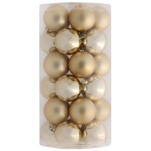30szt bombki plastikowe szer:6cm champagne