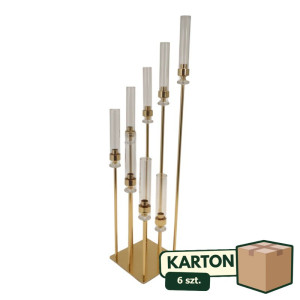 6szt świecznik 8-ramienny wys:122cm szer:28*28cm