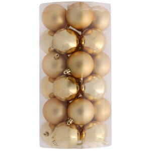 30szt bombki plastikowe szer:6cm gold