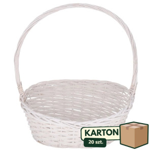 20szt kosz wiklinowy prezentowy wys:57cm szer:45cm biały