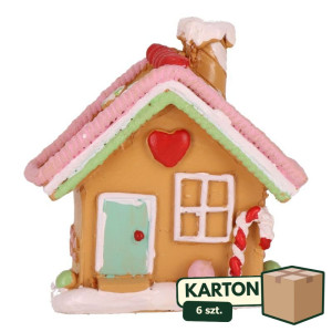6szt domek ceramiczny wys:10cm szer:9,5cm