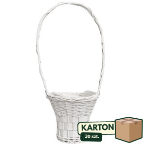 30szt kosze kwiatowe wys:60cm szer:23cm białe