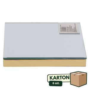 6szt lustro na złotej podstawie wys:2cm szer:15*15cm