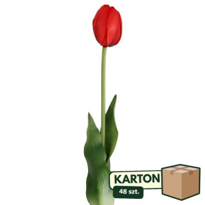 48szt tulipany pojedyncze gumowe wys:40cm