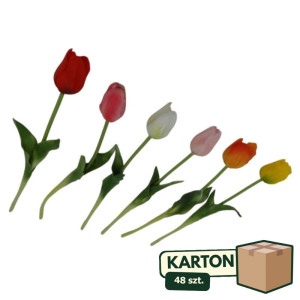 48szt tulipany gumowe wys:47cm mix kolorów
