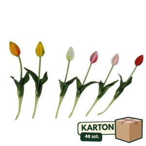 48szt tulipany gumowe wys:43cm mix kolorów