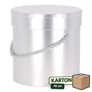 48szt flowerbox szer:12 wys:12cm srebrny