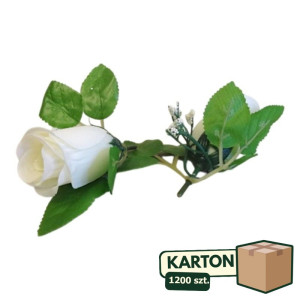 1200szt główki róży z listkami i dodatkiem wys:8cm