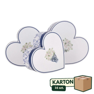 16kpl*3szt flowerboxy serca z ornamentem granatowe