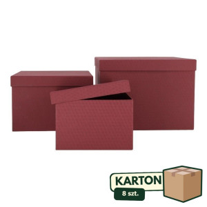 8kpl*3szt flowerboxy kwadratowe strukturalny papier
