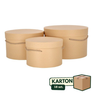 18kpl*3szt flowerboxy strukturalny papier ciemny beż