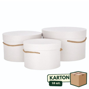 18kpl*3szt flowerboxy strukturalny papier białe