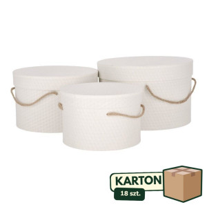 18kpl*3szt flowerboxy strukturalny papier kremowe