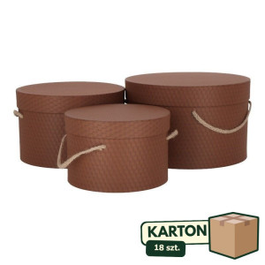 18kpl*3szt flowerboxy strukturalny papier brązowe