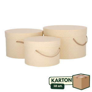 18kpl*3szt flowerboxy strukturalny papier beżowe