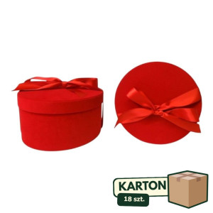 18kpl*2szt flowerboxy welurowe ze wstążką