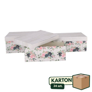 24kpl*3szt flowerboxy w kwiaty szare
