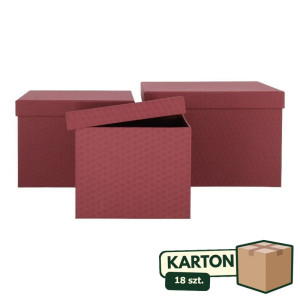 18kpl*3szt flowerboxy kwadratowe strukturalny papier