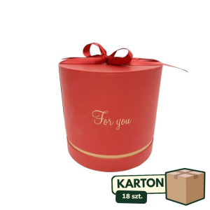 18szt Flowerbox wys:19cm szer:20cm bordowe "for You"