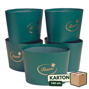 240szt flowerbox owalny wys:10cm szer:14*10cm zielony