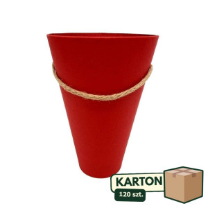 120szt flowerbox wazon wys:20 szer:13 cekin czerwony