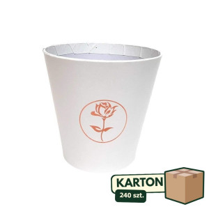 240szt flowerbox-osłonka wys:10,5cm szer:10cm biały