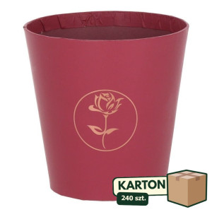 240szt flowerbox-osłonka wys:10,5cm szer:10cm bordowe