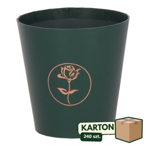 240szt flowerbox-osłonka wys:10,5cm szer:10cm zielony