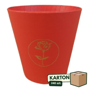 240szt flowerbox-osłonka wys:10,5cm szer:10cm czerwony