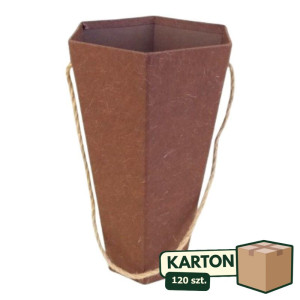 120szt flowerbox wazon wys:22cm szer:14cm brązowy