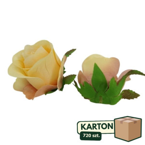 720szt główki róży materiałowe szer:7cm wys:9cm