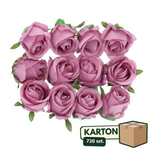 720szt główki róży materiałowe szer:7cm wys:9cm