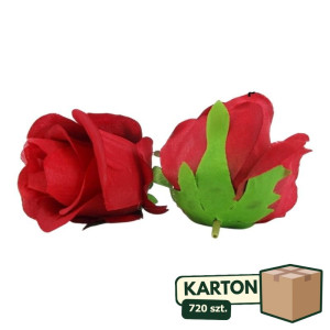 720szt główki róży materiałowe szer:7cm wys:9cm