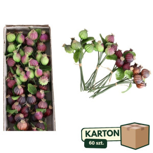 60szt makówki exclusive wys:23cm mix kolorów