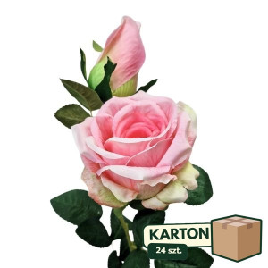 24szt róże 3D na łodydze z pąkiem wys:68cm