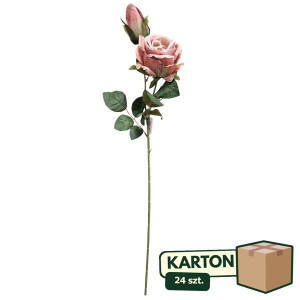 24szt róże 3D na łodydze z pąkiem wys:68cm