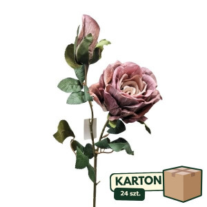24szt róże 3D na łodydze z pąkiem wys:68cm