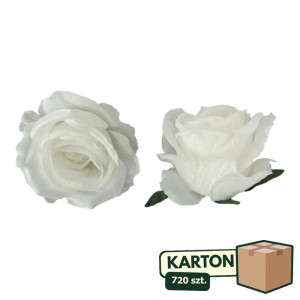 720szt główki róży szer:8cm wys:9cm białe