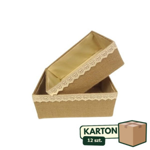 12kpl*2szt komplet pudełek z materiałem