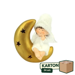 24szt figurka aniołek na księżycu wys:17cm