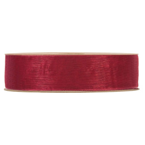 wstążka ORGANZA MATT 25mm*20m BORDEAUX