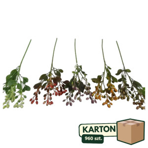 960szt Sztuczna gałązka z pączkami wypełniacz florystyczny wys:56cm mix kolorów