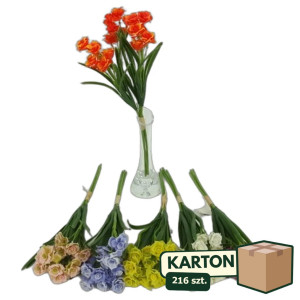 216szt Piki florystyczne gałązki sztuczne mix kolorów wys:35cm