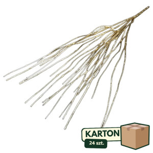 24szt Sztuczna gałązka złota 7-ramienna wys:58cm