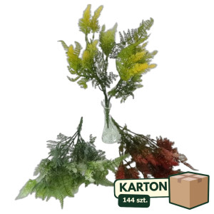 144szt Sztuczny pik florystyczny gałązka zielona wypełniacz wys:41cm mix kolorów