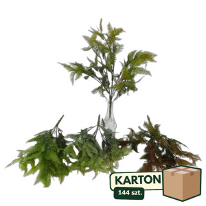144szt Zielona gałązka sztuczna pik wypełniający wys:41cm mix kolorów